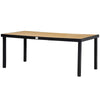Garden Dining Table for 8, Aluminium Frame for Patio, Natural
