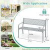 Outdoor Loveseat Chair Metal Patio Bench with Armrests-Gray