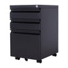 Lockable Filing Cabinet Pedestal Under Desk Storage Unit 3 Drawer Castors Table
