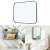 Bathroom Industrial Mirror Black Frame Wall Mount Glass Vanity Make Up Mirror