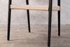 RATTAN SEAT WOODEN FRAME SCANDINAVIAN STYLE DINING CHAIR