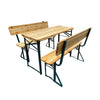 3Pcs Wood Folding Picnic Beer Table Bench Set Outdoor Wood Party Furniture