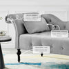 Chaise Lounge Elegant Colourful Velvet Reader's Bedroom Lounge Sofa w/ Wood Legs