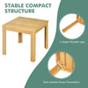 Outdoor Acacia Wood Side Table Garden Backyard Square and Durable End Table