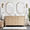70*40cm Oval Arched Wall Mounted Mirror Bathroom Bedroom Makeup Dressing Mirror