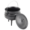 8L Cast Iron Stew Pot Camping Cooking Pot Fireplace Stockpot Camping Pan UK