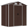 Vopese Garden Shed Brown 191x130x198 Galvanised Steel, Storage Shed Metal R4G8