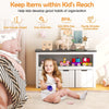 Kids Toy Organizer 3 Bin Storage Cabinet Bookcase Wooden Bookshelf Display Rack