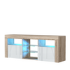 TV Unit Cabinet | TV Stand 145cm | Sideboard with High Gloss Doors | Free LED
