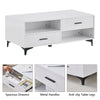 High Gloss Coffee Table With Storage 4 Drawers Wooden Living Room Furniture