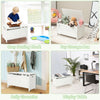 Kids Toy Box Storage Chest Play Room 2-in-1 Storage Trunk Bench w/Flip-up Lid