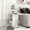 Side Table High Gloss White 50x30x50 cm Engineered Wood vidaXL