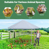 Hexagonal Metal Chicken Coop Chicken Run House Spire-shaped Walk-in Poultry Cage