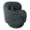 Knitted Velvet Swivel Cuddle Sofa Chair Single Tub Armchair Padded Seat w/Pillow