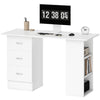 120cm Computer Desk Writing PC Table Workstation Laptop w/ 3 Shelf & Drawers