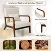 Modern Accent Chair Leisure Chair with Lumbar Pillow Fabric Reading Armchair