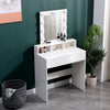 White Dressing Table Mirror with Lights Drawer Makeup Vanity Set Desk +2 Drawers