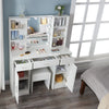 Vanity Makeup Dressing Table Vanity Set Woman Bedroom Dresser Desk w/ LED Mirror