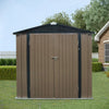 Metal Garden Shed Sheds 4 X 6 Apex Roof Outdoor Storage Tool House Lockable