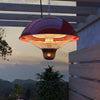 Outdoor Indoor Ceiling Hanging Electric Heater 1500W Patio Heaters Lamp w/Remote