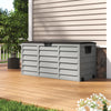 290L Garden Storage Sheds Chest Organiser Lockable Deck Box Patio Castors Box UK