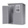 5ftx3ft Garden Tool Shed Plastic Bike Bin Store House Pent Roof Outdoor Shed