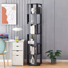 190cm Rotating Bookcase, Freestanding Bookshelf for Living Room, Corner Bookcase