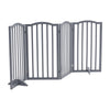 3/4 Panels Folding Pet Gate Freestanding Wooden Dog Fence Safety Barrier Divider
