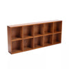 Vintage 10 Grids / House Shape Floating Wall Shelf Wooden Storage Display Rack
