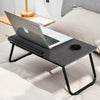 Folding Laptop Bed Tray Table Portable Lap Desk Notebook Breakfast w/ Cup Slot