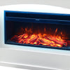 34" Electric Fireplace Heater 7 Colors LED Light Fire Flame White Free Standing