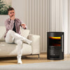 Fireplace Electric Heater Stove w/ Thermostat Control Black Freestanding