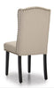 Dining Chairs Set of 2 Button Tufted Upholstered Dining Chairs with Wing Design