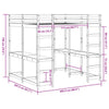 Loft Bed with Desk and Ladder 200x200 Solid Wood Pine F2Z3