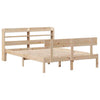 Bed Frame with Headboard 150x200 King Size Solid Wood Pine B4I6