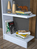 Pupis Space saving Shelf Bookcase (Walnut and White)