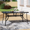 Garden Bistro Furniture Table Rattan Chairs Variable Shape with Umbrella Hole