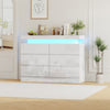 6 Drawer Cabinet Chest of Drawers High Gloss Storage with LED Lights Furniture