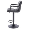 2x Kitchen Barstools Height Adjustable Pub Swvivel Chairs with Armrest Backrest