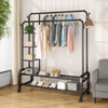 Heavy Duty Metal Double Rail Clothes Garment Hanging Rack Shelf Display Stand UK