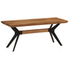 Dining Bench Seat Chair Seating Solid Wood Acacia and Steel