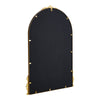 Arched Mirror Home Garden Decor Gold/Black Metal Distressed Hanging Wall Mounted