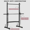 Adjustable Squat Rack with Pull-Up Bar and Barbell Bar for Home Gym