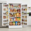 Kitchen Pantry Cabinet Wooden Storage Cupboard 2 Doors Utility Organizer Stand