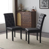 1/2/4/6 Dining Chairs Armchair High Back Linen/Velvet Upholstered Wood Legs Home