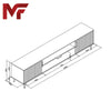 200cm Loft Retro TV Unit I Milled Fronts I Vintage Cabinet I Cupboard Stand