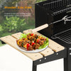 Rectangular BBQ Barbecue Steel Charcoal Grill Outdoor Patio Garden Wheels