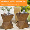 Retro Twist Side Table Industrial Accent Tea Coffee Plant Stand Concrete Effect