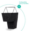 Storage Baskets Resin Wicker Woven Hamper Box Organiser Stairs Laundry UK