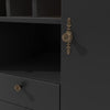 360° SWIVELLING DINING & BAR TABLE KITCHEN ISLAND WITH STORAGE CABINET WINE RACK